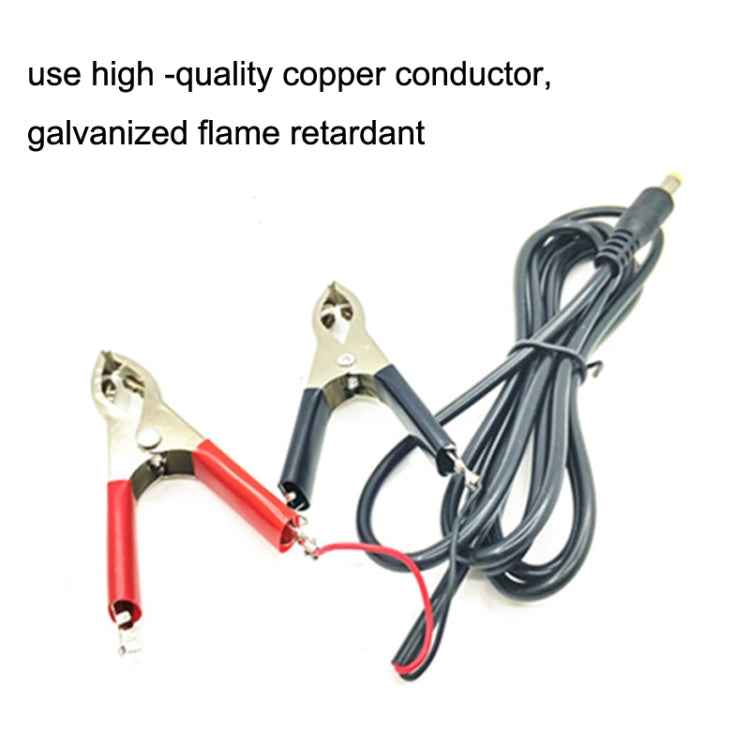 1.5m 12V/24V General Battery Red Black Crocodile Wire Clip LED Power Clip Cable, 1.5m