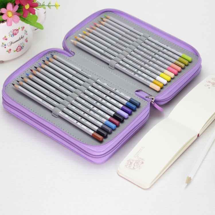 52 Holes 3 Layers Oxford School Pencil Case Large Pen Bag Box