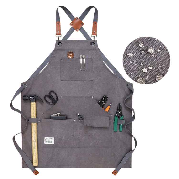 Carpentry Electrician Garden Heavy Canvas Workwear Apron, Black Gray, Black, Army Green, Khaki, Blue, Camel, Belt Black Gray, Belt Black, Belt Army Green, Belt Khaki, Belt Blue, Belt Camel