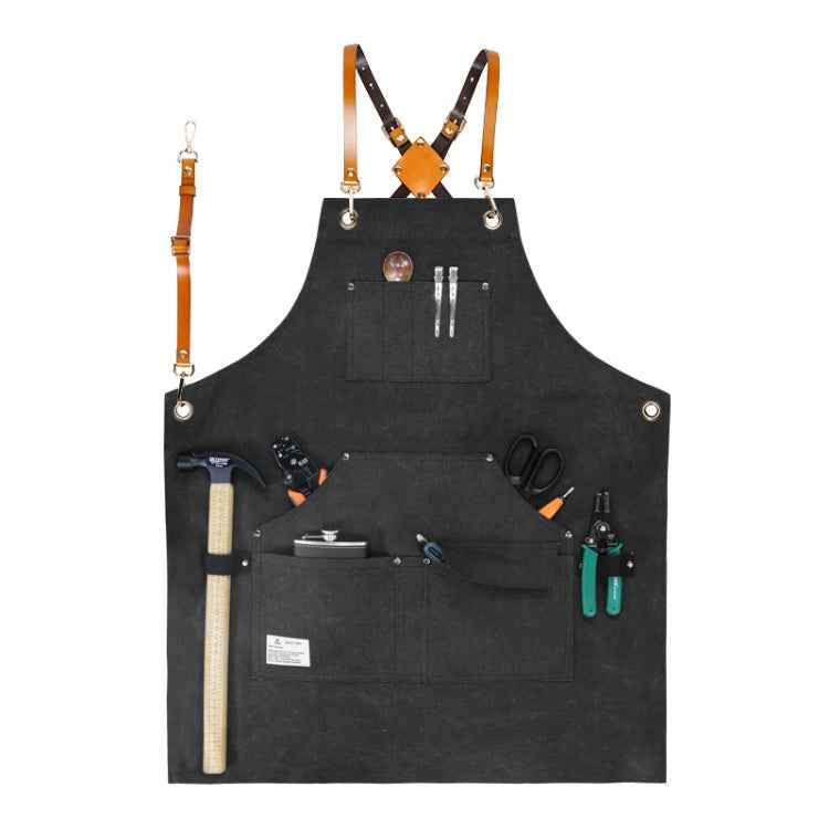 Carpentry Electrician Garden Heavy Canvas Workwear Apron, Black Gray, Black, Army Green, Khaki, Blue, Camel, Belt Black Gray, Belt Black, Belt Army Green, Belt Khaki, Belt Blue, Belt Camel