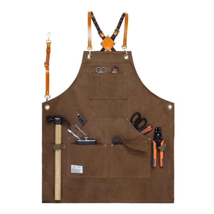 Carpentry Electrician Garden Heavy Canvas Workwear Apron, Black Gray, Black, Army Green, Khaki, Blue, Camel, Belt Black Gray, Belt Black, Belt Army Green, Belt Khaki, Belt Blue, Belt Camel
