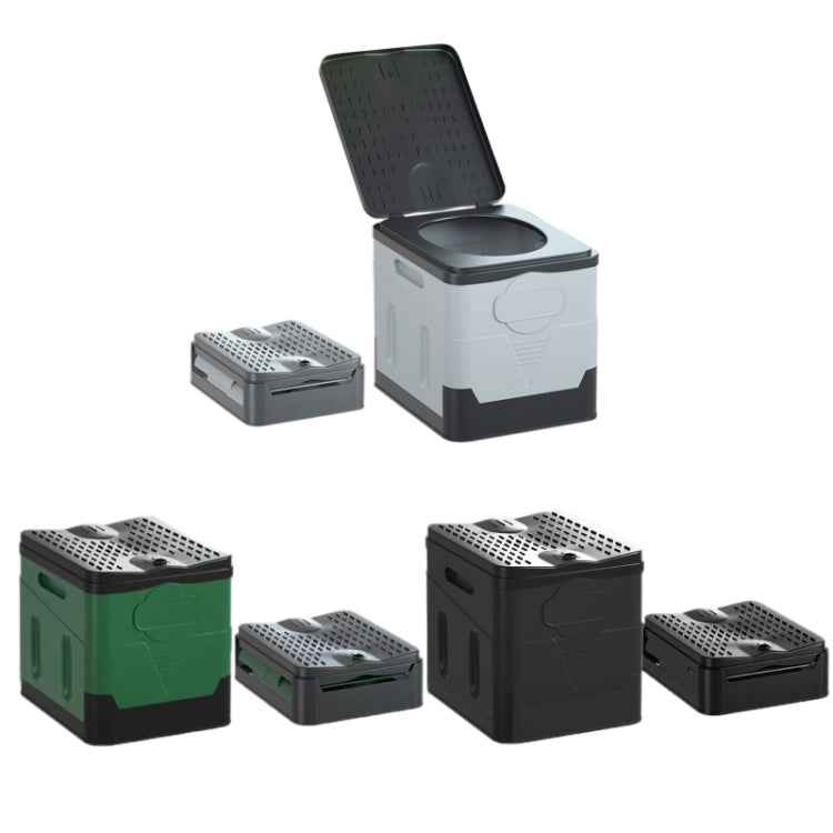 Car Folding Portable Toilet Outdoor Emergency Mobile Toilet, Dark Grey, Army Green, Pure Black