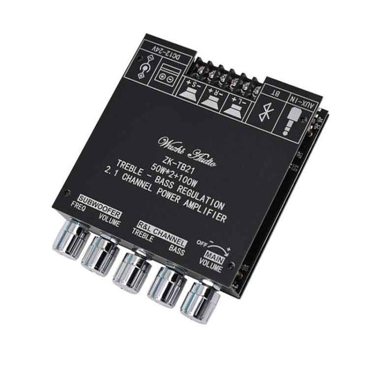 ZK-TB21 TPA3116D2 High & Low Pitch Adjustment 2.1 Channel Bluetooth Full Digital Power Amplifier Module, ZK-TB21
