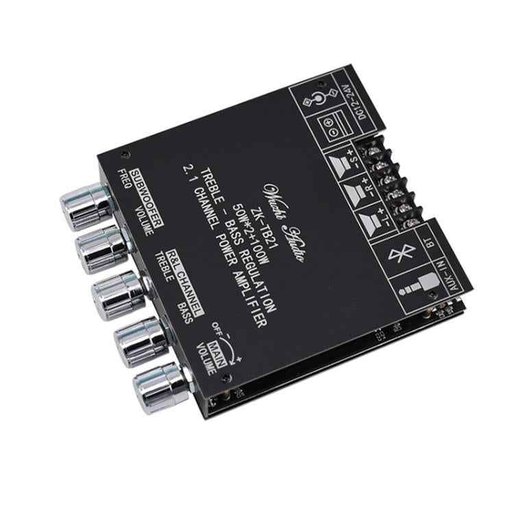 ZK-TB21 TPA3116D2 High & Low Pitch Adjustment 2.1 Channel Bluetooth Full Digital Power Amplifier Module, ZK-TB21