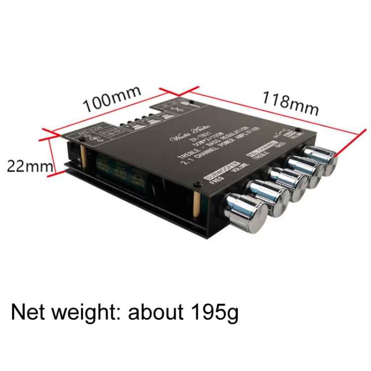 ZK-TB21 TPA3116D2 High & Low Pitch Adjustment 2.1 Channel Bluetooth Full Digital Power Amplifier Module, ZK-TB21