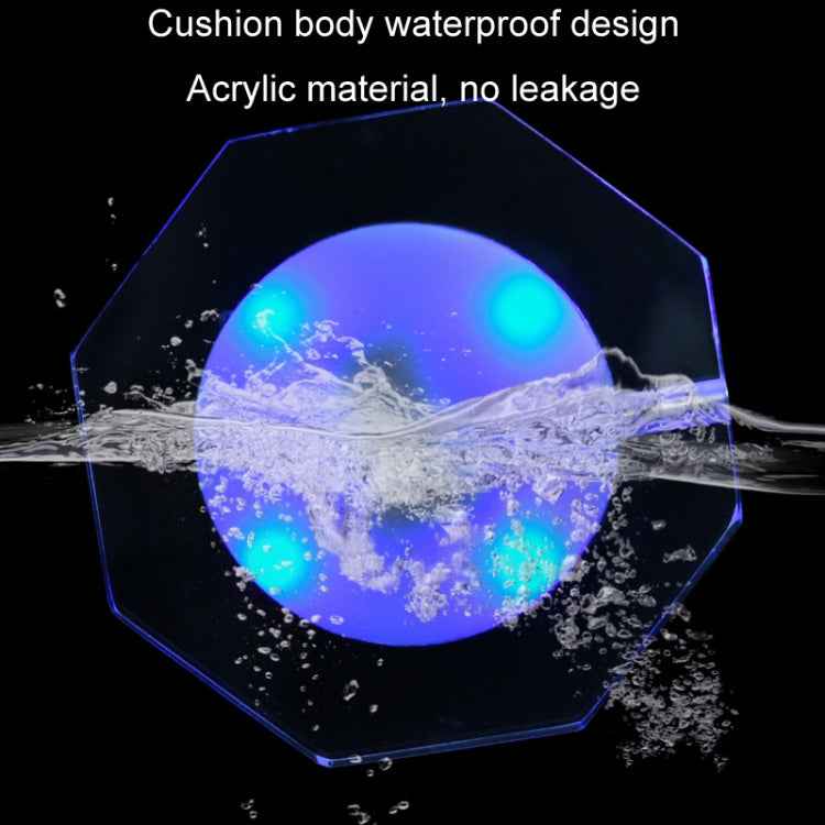 USB Charging LED Light Up Acrylic Coaster Transparent Crystal Base, 100x10mm Round, 100x10mm Octagonal, 100x10mm Square
