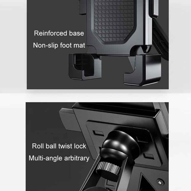 Shockproof Motorcycle Mobile Phone Holder Outdoor Bike Navigation Holder, Rearview Mirror, Handlebars