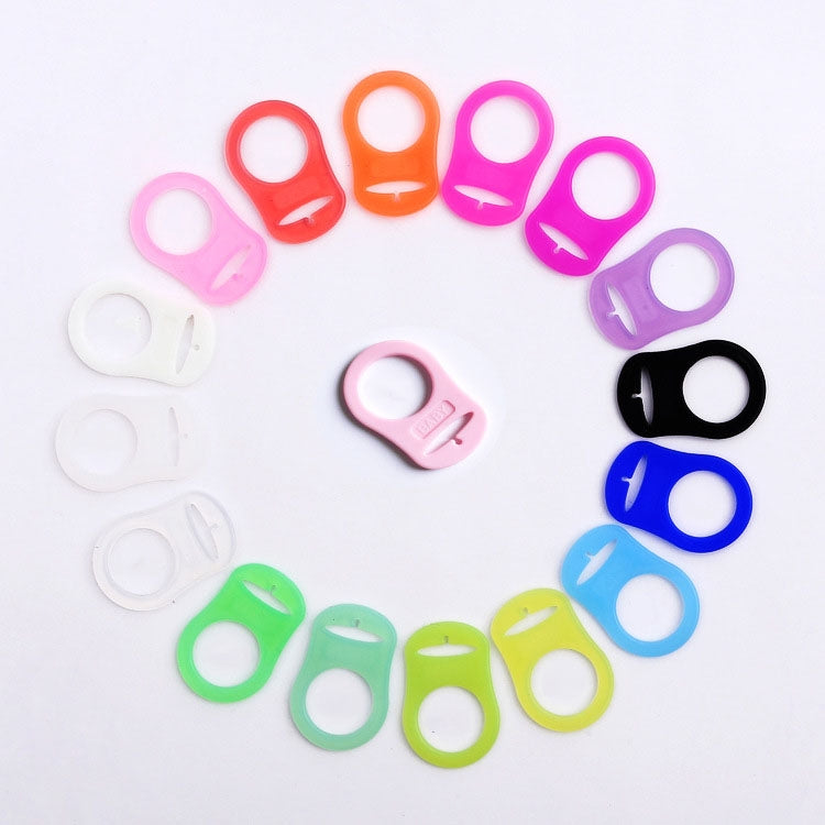 10pcs Dummy Pacifier Holder Clip Adapter Ring Button Style Pacifier Adapter