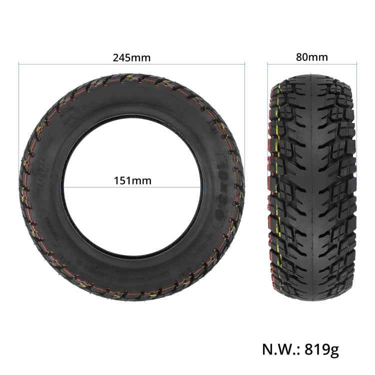 Ulip 10 x 3.0 10 Inch Electric Scooter Thickened Off-road Tubeless Tire for Dualtron Zero 10X, Kaabo Wolf Warrior, Kaabo Mantis 10, Without Gas Nozzle, With Gas Nozzle