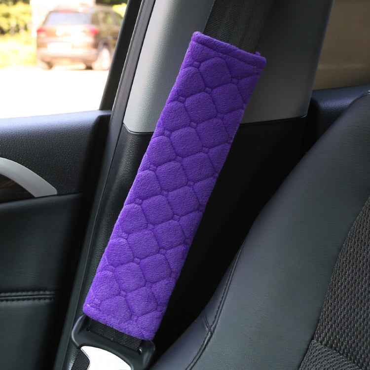 Car Seat Belt Protector Soft Extended Shoulder Pads, Black Ice Silk, Black Plush, Black Square, Purple Square, Rose Red Square, Beige Square, Milky White Plush, Grey