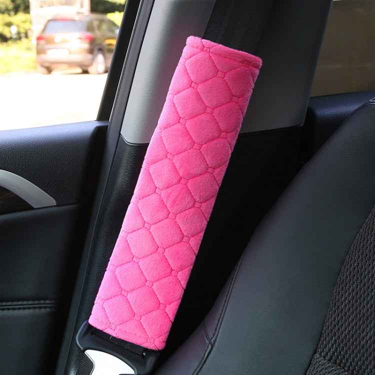 Car Seat Belt Protector Soft Extended Shoulder Pads, Black Ice Silk, Black Plush, Black Square, Purple Square, Rose Red Square, Beige Square, Milky White Plush, Grey