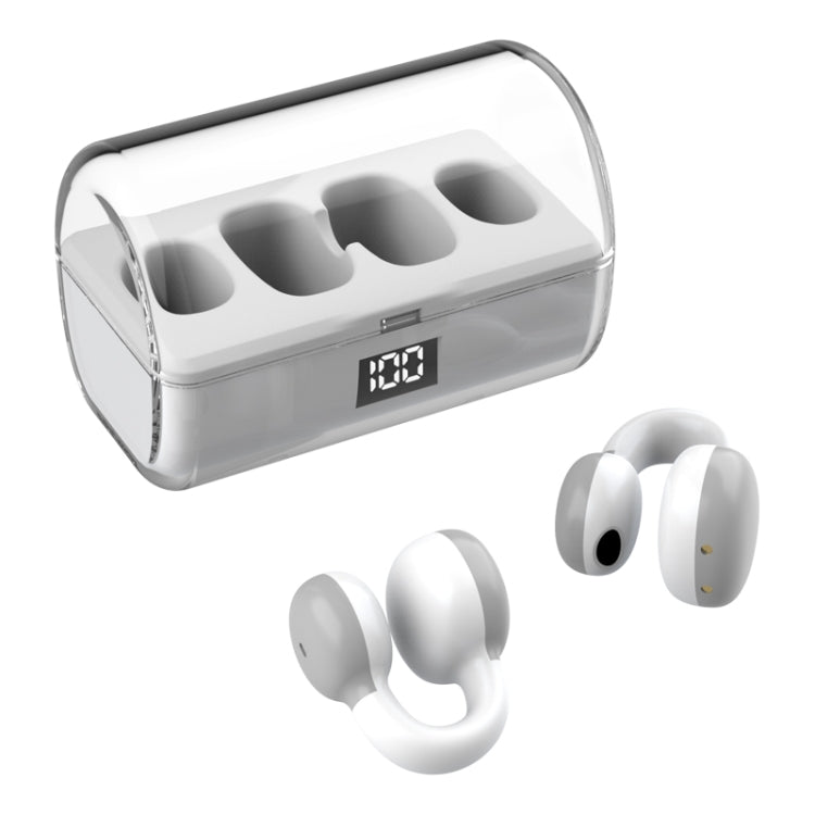 Ear Clip Type Sound Conduction Concept Bluetooth Earphone With Digital Display Charging Compartment, FK8 Black, FK8 White, FK8 Blue