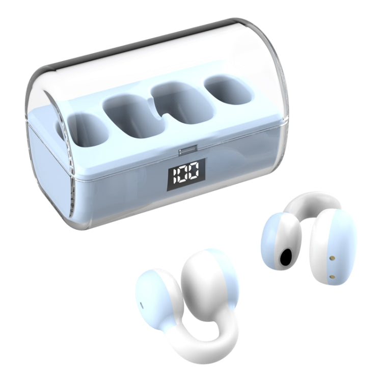 Ear Clip Type Sound Conduction Concept Bluetooth Earphone With Digital Display Charging Compartment, FK8 Black, FK8 White, FK8 Blue