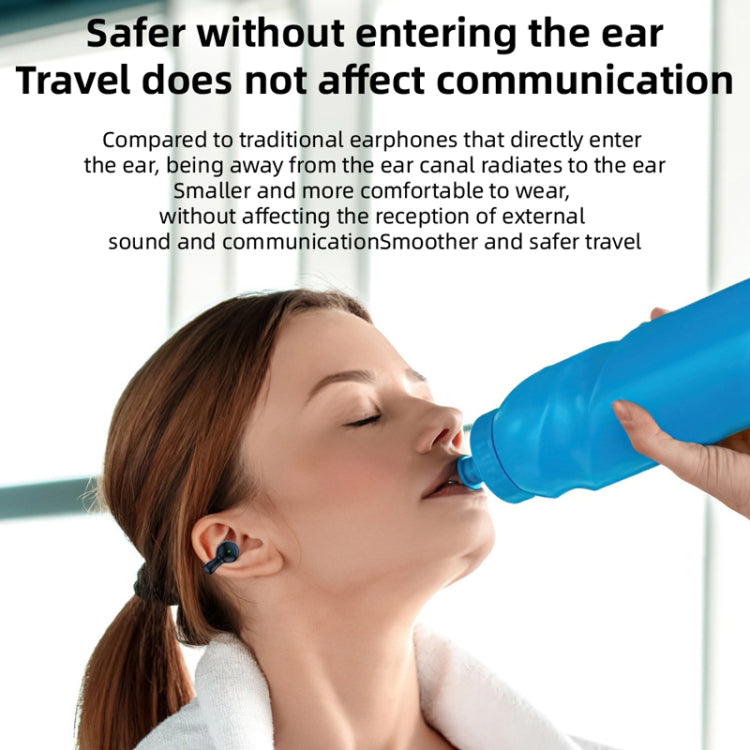 Ear Clip Type Sound Conduction Concept Bluetooth Earphone With Digital Display Charging Compartment, FK8 Black, FK8 White, FK8 Blue