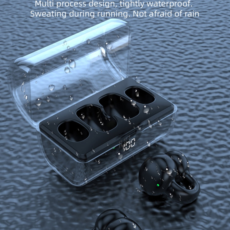Ear Clip Type Sound Conduction Concept Bluetooth Earphone With Digital Display Charging Compartment, FK8 Black, FK8 White, FK8 Blue