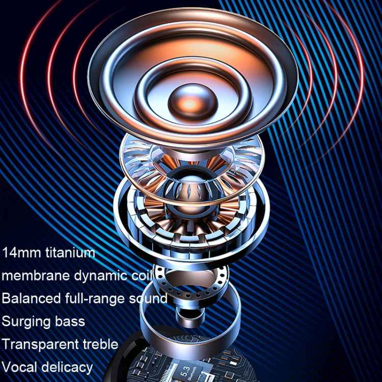 Clip-on Wireless Bluetooth Earphone With Digital Charging Compartment