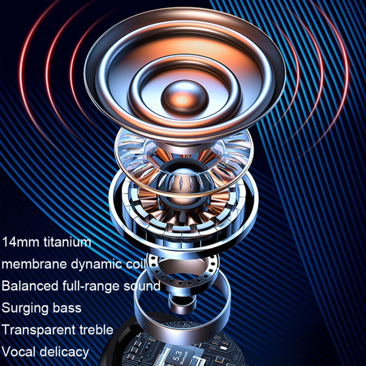 Clip-on Wireless Bluetooth Earphone With Digital Charging Compartment