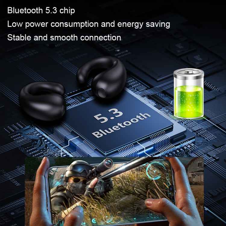 Clip-on Wireless Bluetooth Earphone With Digital Charging Compartment