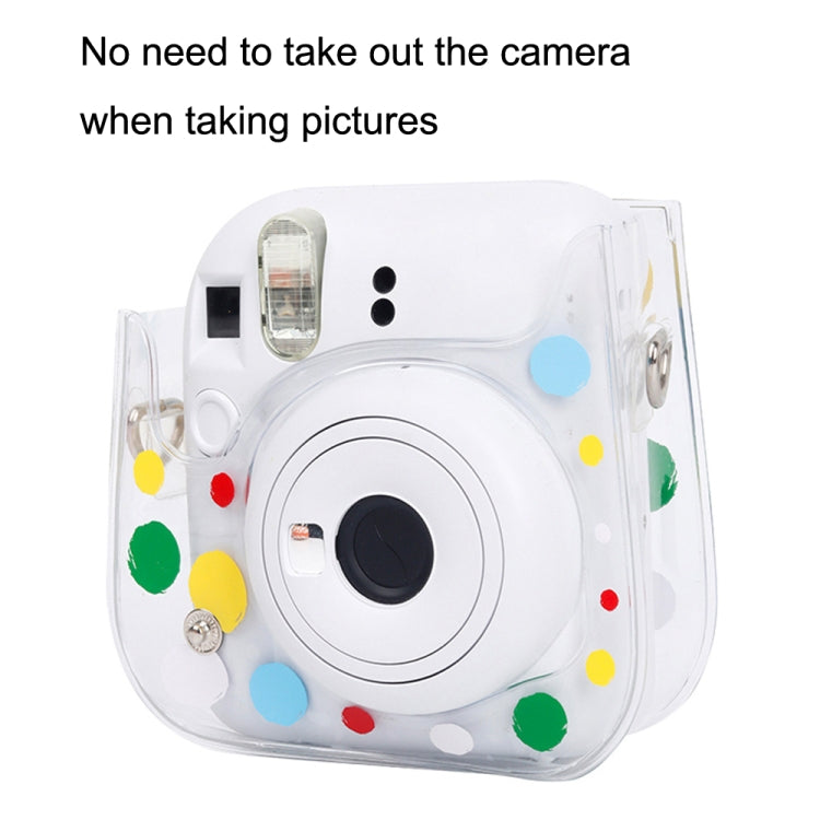 For Fujifilm Instax Mini 12 / 11 Transparent Digital Camera Case, Color Wave Dot