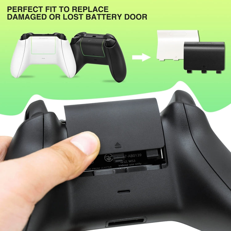 For Xbox One 5pcs Wireless Controller Battery Cover Replacement Battery Doors, Red, Black