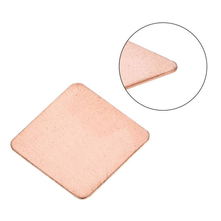 20pcs Laptop Cooling Copper Heat Sink Thermal Conductive Tabs Cell Phone Computer Graphics Card Heat Sinks, 15x15x0.1mm, 15x15x0.3mm, 15x15x0.4mm, 15x15x0.5mm, 15x15x0.6mm, 15x15x0.8mm, 15x15x1.0mm, 15x15x1.2mm, 15x15x1.5mm, 15x15x1.8mm, 15x15x2.0mm   ...