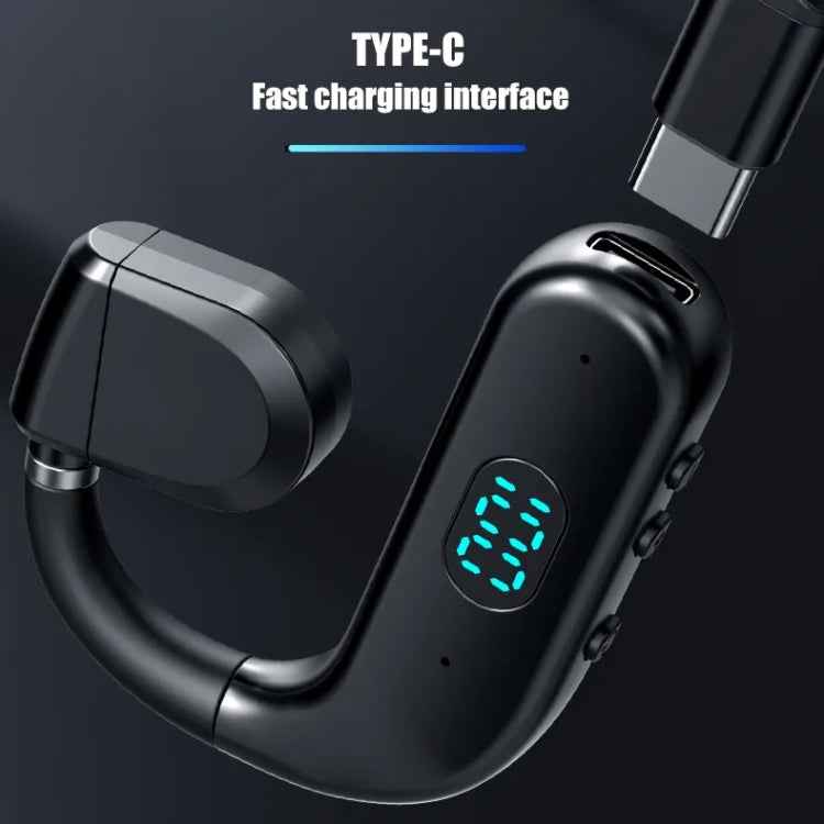 T50 Bluetooth 5.3 Wireless Headphone Single Ear Digital Display Stereo Earbuds