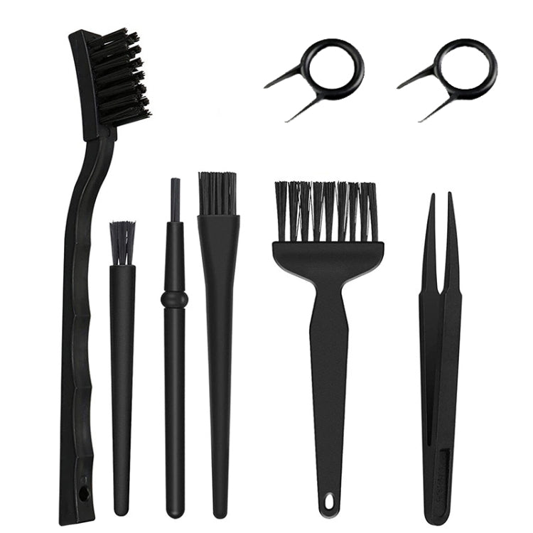 Anti-Static Computer Cleaning Brush Tweezer Set Sweep Keyboard, 8pcs/set