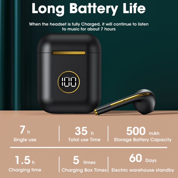 X1 TWS  LED Digital Display Wireless Noise Reduction Sport Bluetooth Headphone