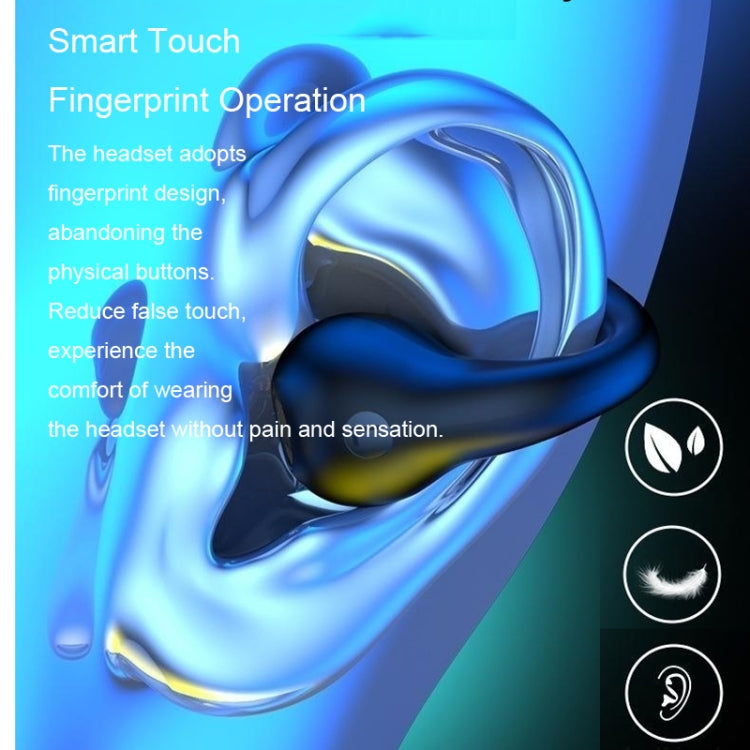 LED Digital Display Ear Clip Wireless Noise Reduction Bluetooth Headphone