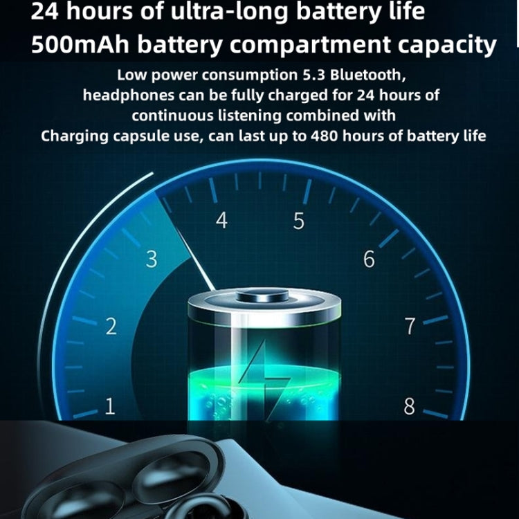 LED Digital Display Ear Clip Wireless Noise Reduction Bluetooth Headphone