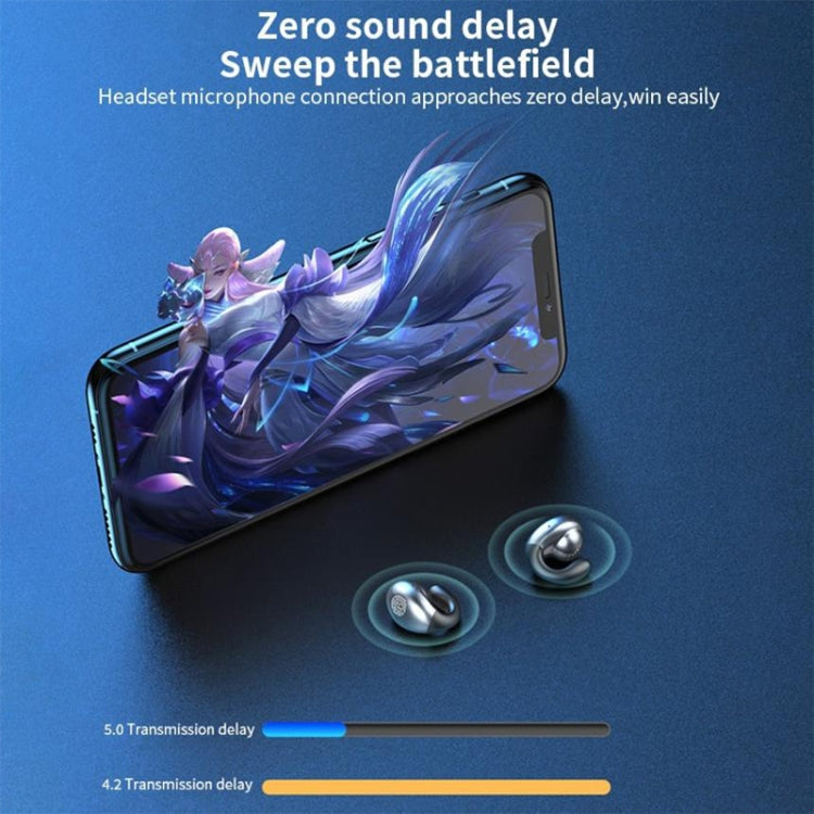 Wireless Ear Clip Noise Reduction Bluetooth Headphone Bone Conduction No Delay Headset