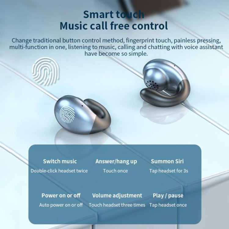 Wireless Ear Clip Noise Reduction Bluetooth Headphone Bone Conduction No Delay Headset