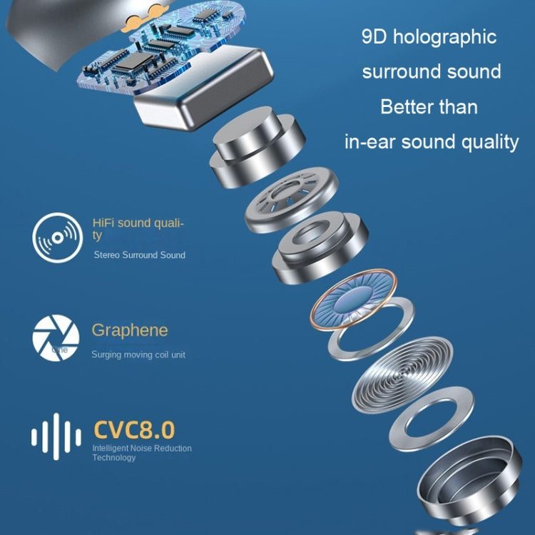 Wireless Ear Clip Noise Reduction Bluetooth Headphone Bone Conduction No Delay Headset