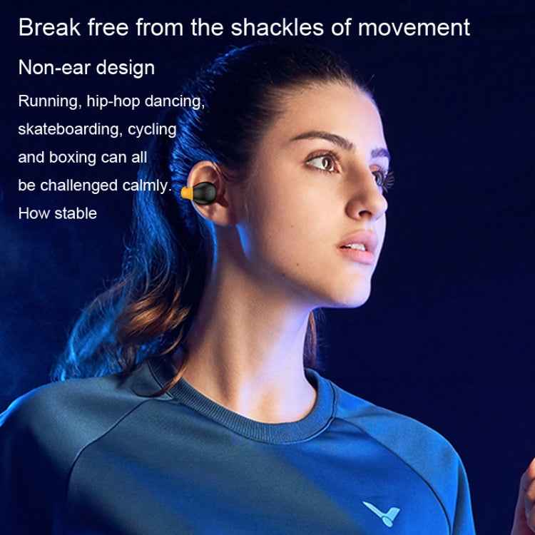 LED Digital Display Wireless Ear Clip Noise Reduction Bluetooth Headset