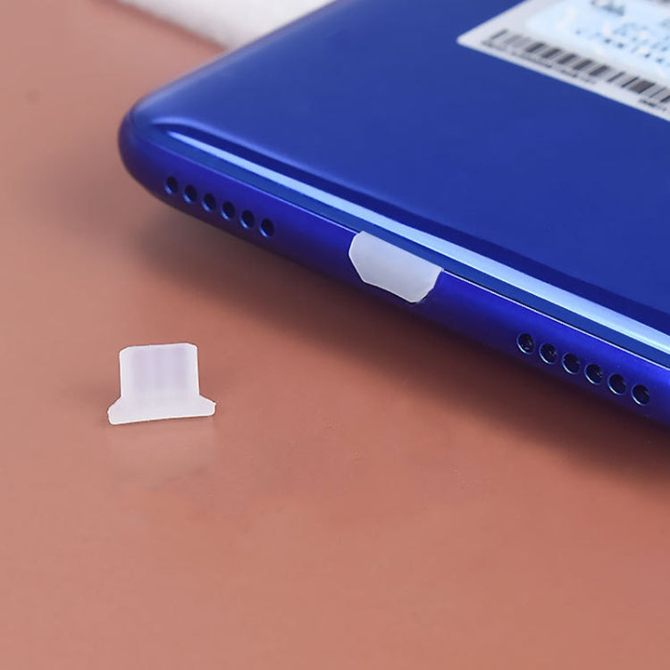 Micro USB Universal Cell Phone Dust Plug Power Silicone Charging Port Plug, Micro USB (Black), Micro USB (Transparent)