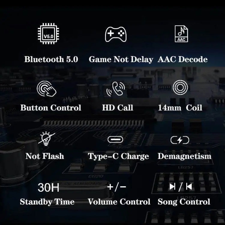 TWS Ear-mounted Noise Reduction LED Dual-battery Display Bluetooth Earphones, T16 (Black), T16 (Blue), T17 (Black)