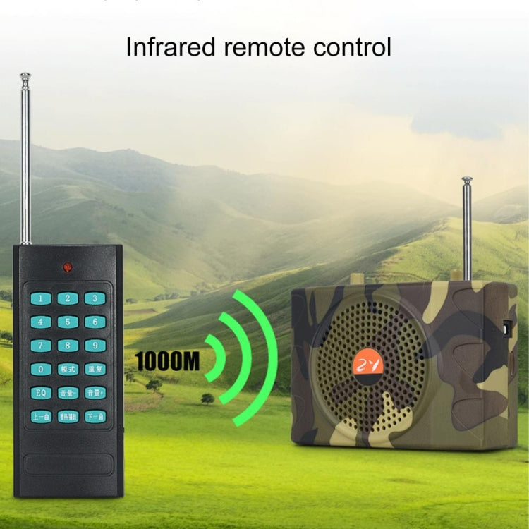 25W  Bluetooth Voice Amplifier Bird Hunting Speaker Supports USB/TF/FM 1000m Remote Control, EU Plug, UK Plug, US Plug, AU Plug
