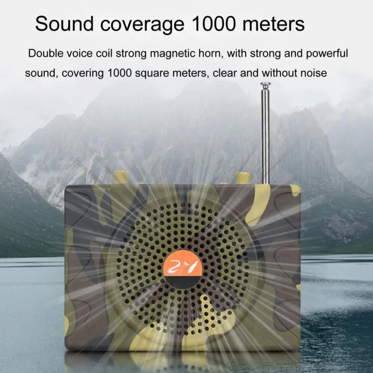 25W  Bluetooth Voice Amplifier Bird Hunting Speaker Supports USB/TF/FM 1000m Remote Control, EU Plug, UK Plug, US Plug, AU Plug