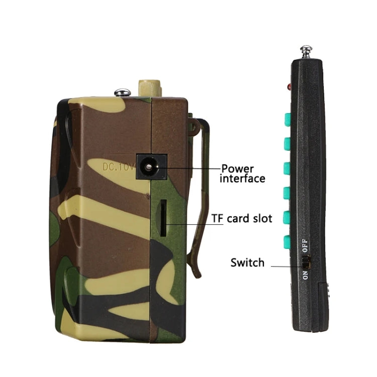 25W  Bluetooth Voice Amplifier Bird Hunting Speaker Supports USB/TF/FM 1000m Remote Control, EU Plug, UK Plug, US Plug, AU Plug