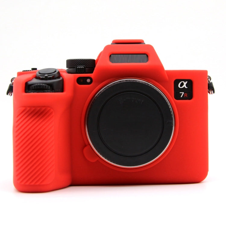 For Sony A7RV Mirrorless Camera Protective Silicone Case, Yellow, Red, Camouflage, Black, Dark Green, Coffee, White, Blue