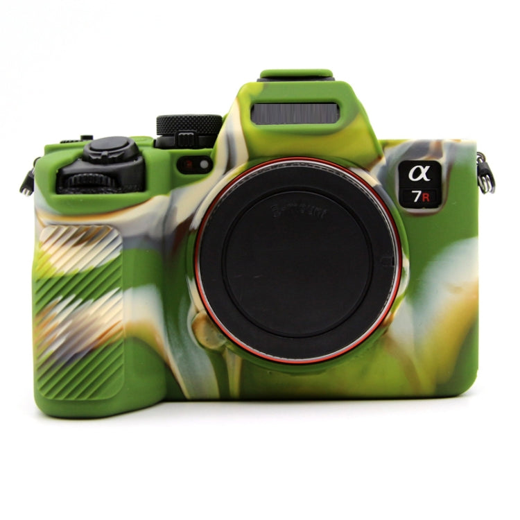 For Sony A7RV Mirrorless Camera Protective Silicone Case, Yellow, Red, Camouflage, Black, Dark Green, Coffee, White, Blue