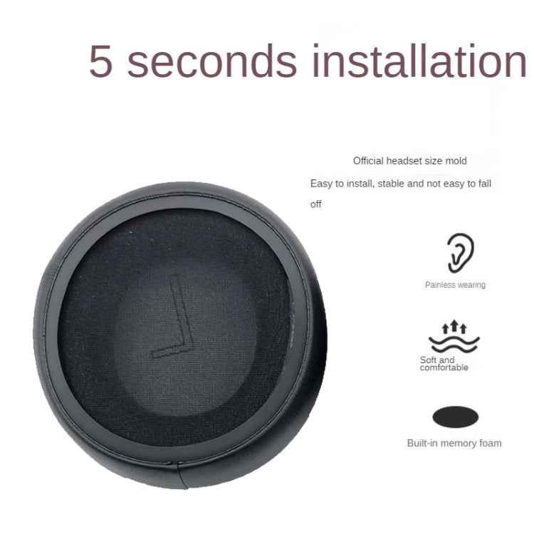 1pair For Microsoft Xbox Series Headphones Leather Foam Cover Earmuffs