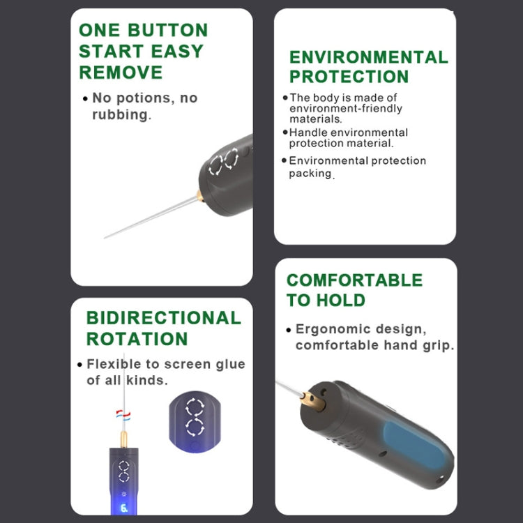 BAKU BK-R12 Electric Glue Remover Phone Repair OCA Glue Removing Tool With Light, BAKU BK-R12