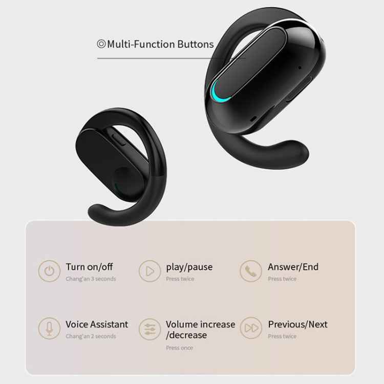 M-F9 Rotatable Ear-mounted ENC Call Noise Reduction Bluetooth Stereo Sports Earphones