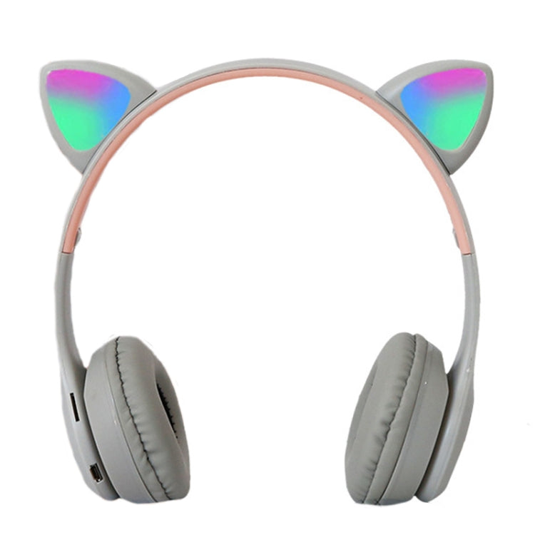 P47M LED Light-emitting Cat Ears Gaming Bluetooth Wireless Headset