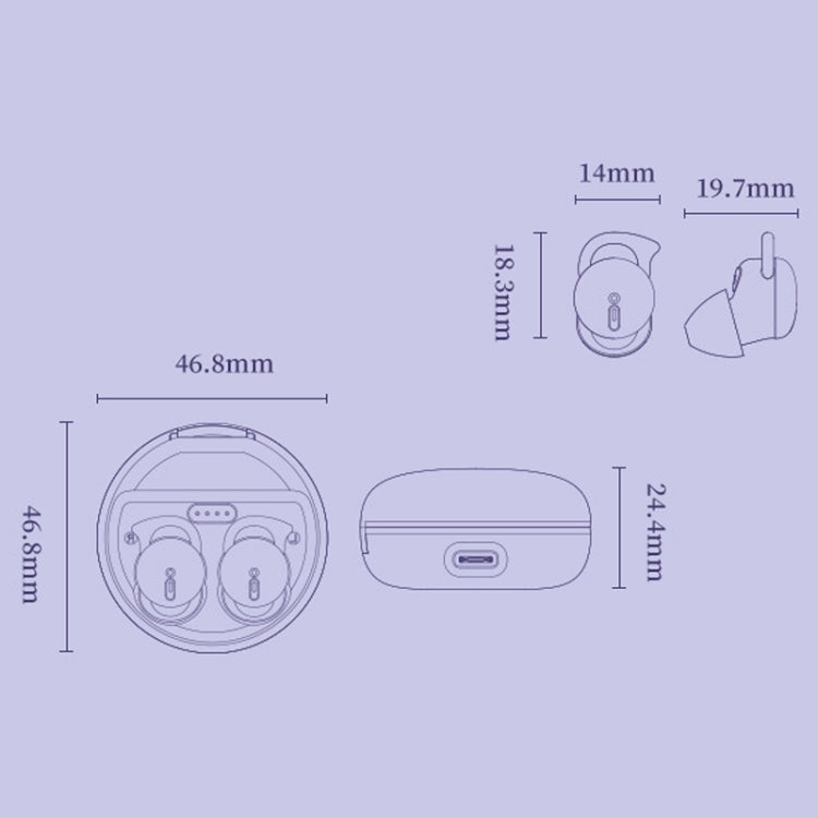 Q26 Bluetooth 5.3 Sleep Mini Wireless Bluetooth Earphone Invisible Comfortable Noise Canceling Earphones