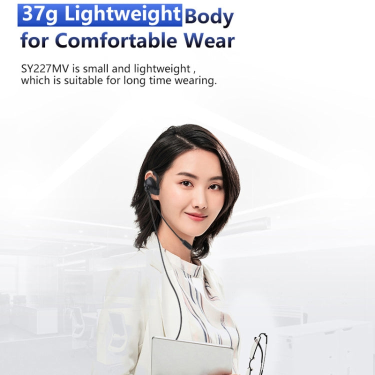 SOYTO SY227 Single-side Operator Ear Hook Headset Corded Computer Headset, 3.5mm, Separation USB Wire Control