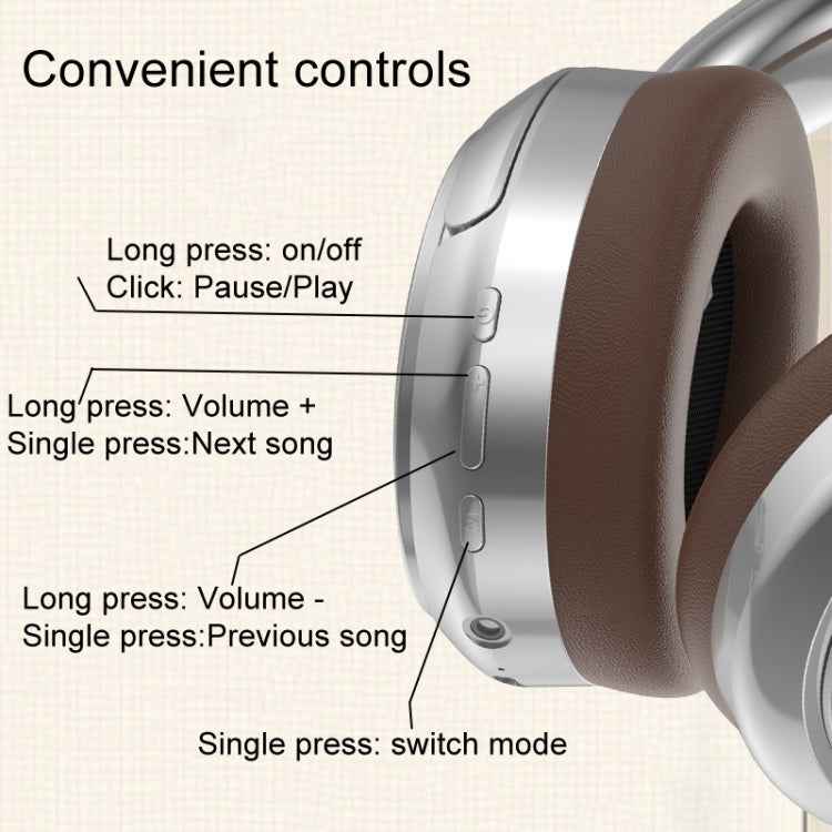 SOYTO VJE901 Retro Bluetooth Headset Metal Headband Wireless Sports Headset