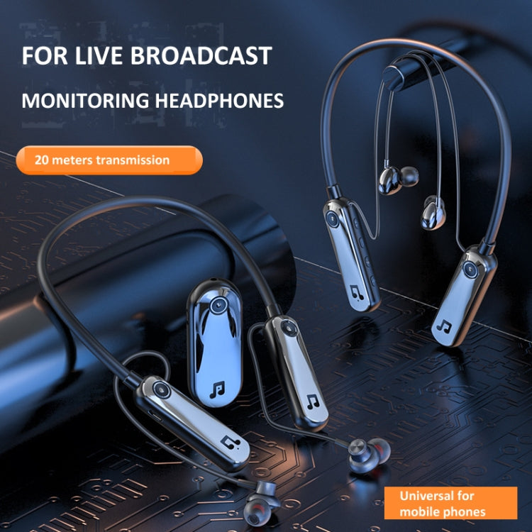 2.4G Hanging Neck In-ear Wireless Monitoring Headphones Long Playtime Sports Earphones, K6, K7 With Transmitter, K7