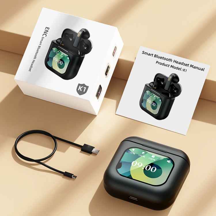 Digital Display Touch Screen TWS Wireless Bluetooth 5.3 Smart Earphones With MP3 Function